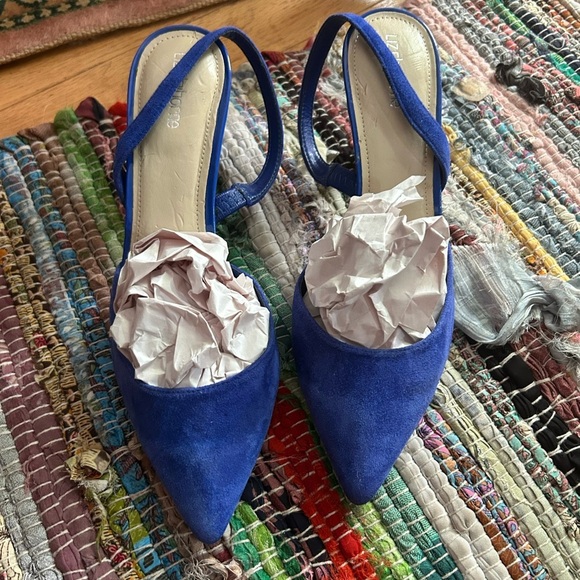 Vintage Y2K Liz Claiborne Royal Blue Suede Kitten Heels 8M - Picture 11 of 16